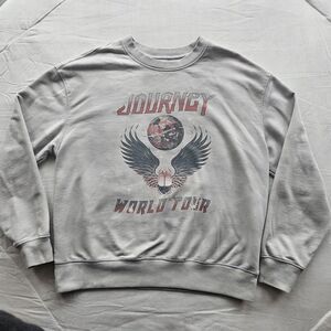 Journey World Tour Medium Long Sleeve Pullover Sweatshirt Band Music Crewneck